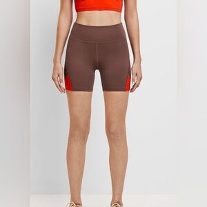 Women's Brown and Red Athletic Shorts